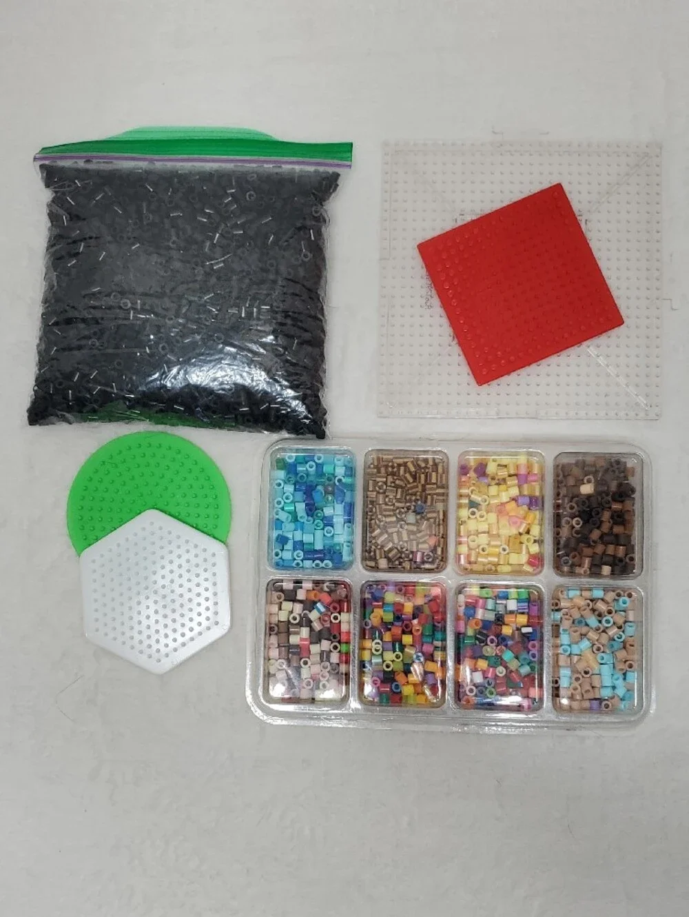 Perler Beads Set with 4 Pegboards